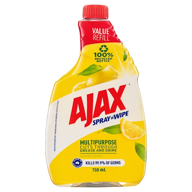 Ajax Spray n' Wipe Multi-Purpose Antibacterial Disinfectant Cleaner Lemon Citrus Refill