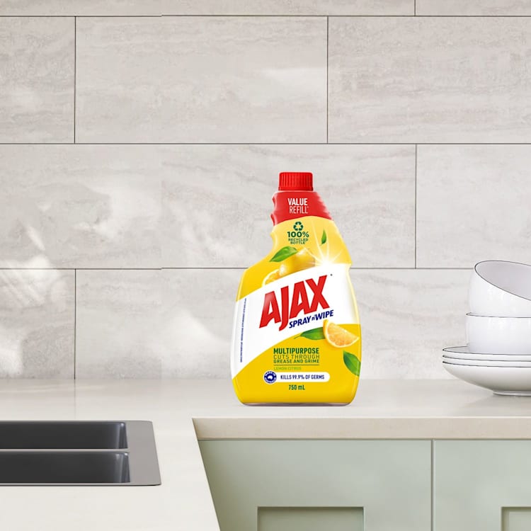 Ajax Spray n' Wipe Multi-Purpose Antibacterial Disinfectant Cleaner Lemon Citrus Refill