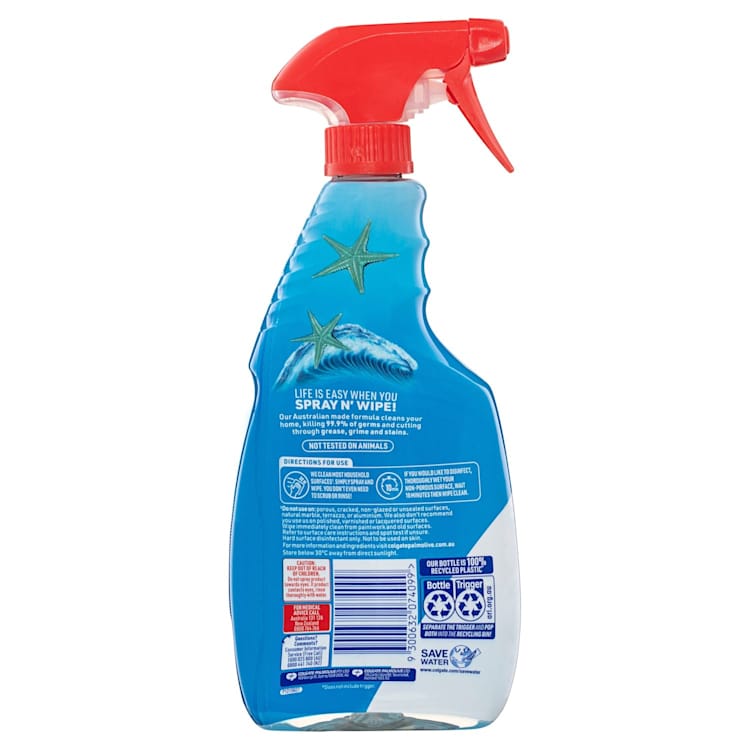 Ajax Spray n' Wipe Multi-Purpose Antibacterial Disinfectant Cleaner Trigger Surface Spray Ocean Fresh