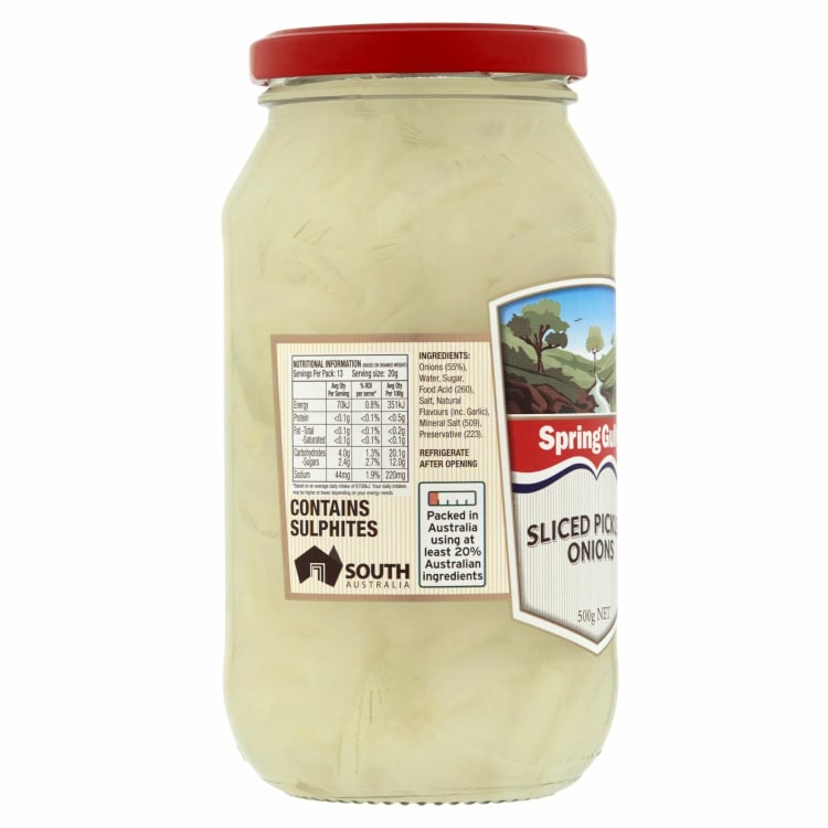 Spring Gully Pickled Vegetables Sliced Onions