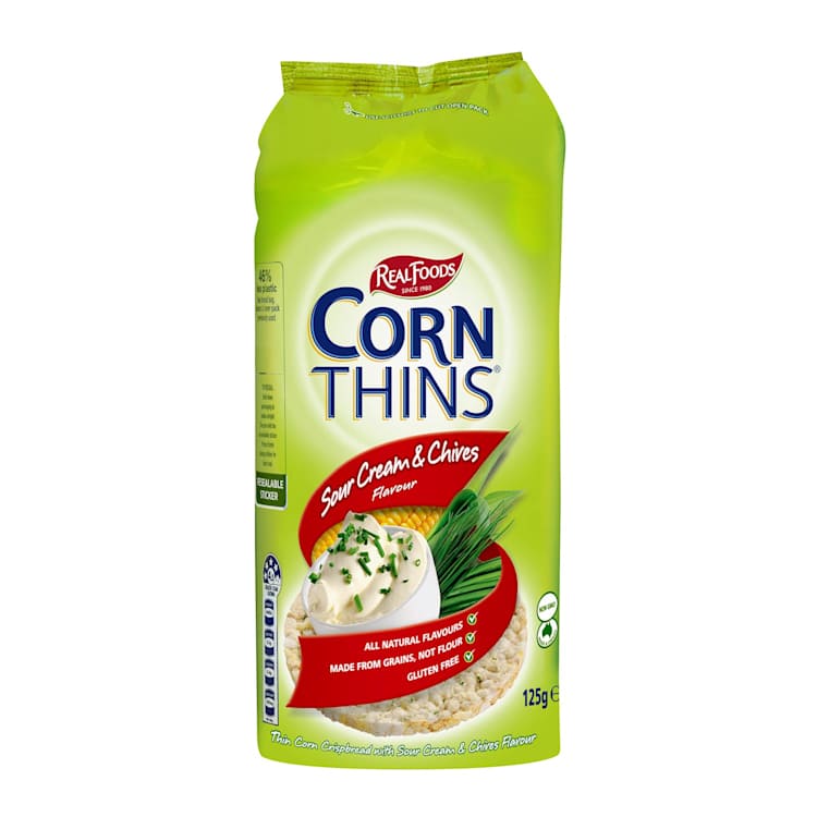 Real Corn Thins Sour Cream & Chives