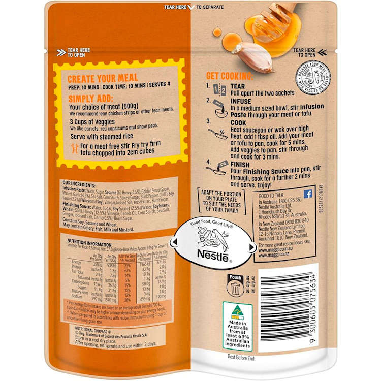 Maggi Stir Fry Creations Honey, Soy & Garlic Chicken