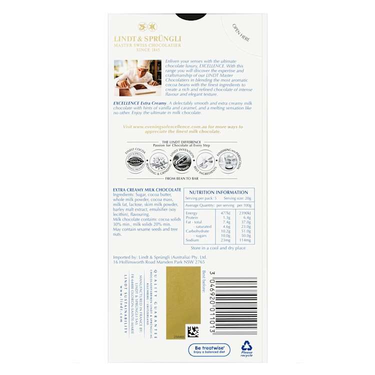 Lindt Excellence Milk