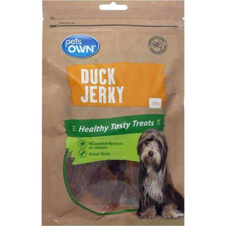 Pets Own Duck Jerky Healthy Tasty Dog Treats
