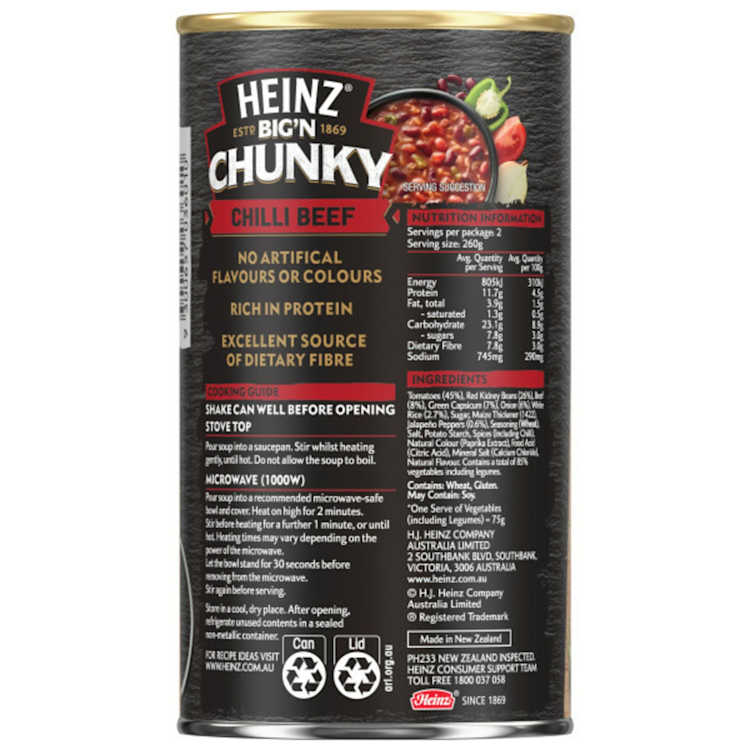Heinz Big N Chunky Canned Chilli Beef