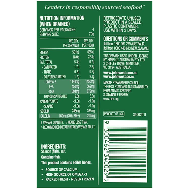 John West Wild Alaskan Red Salmon