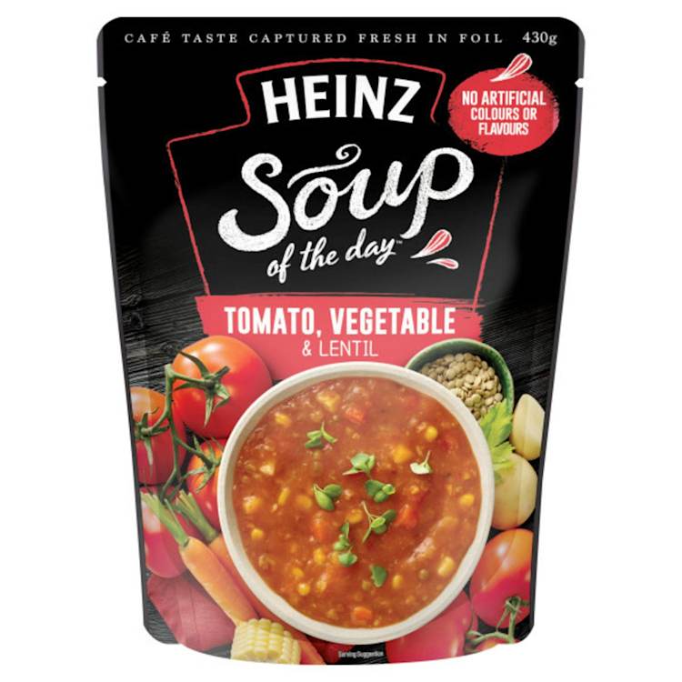Heinz Soup Of The Day Tomato Vegetable And Lentil