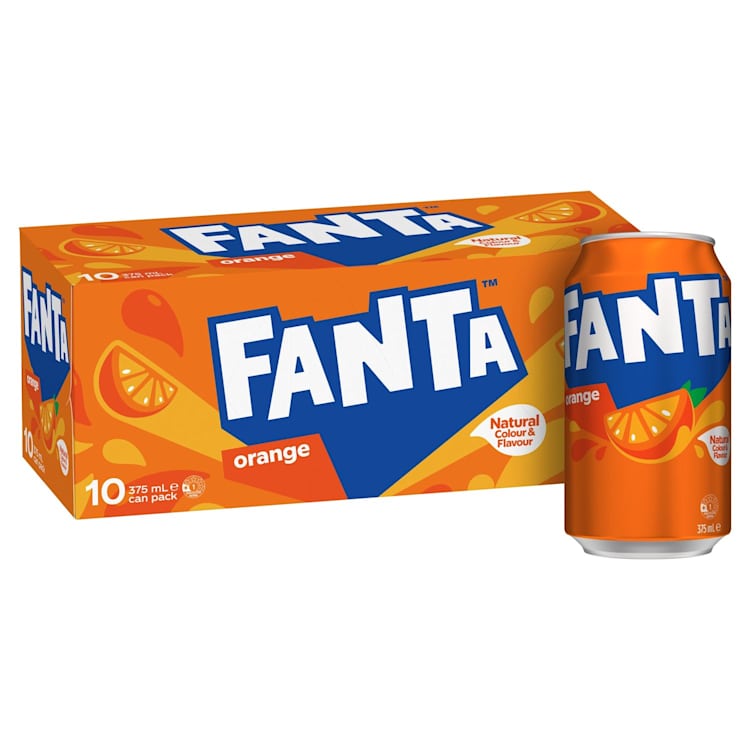 Fanta Orange Soft Drink Multipack Cans
