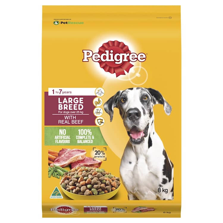 Pedigree Medium AdultDry Dog Food With Real Beef Bag