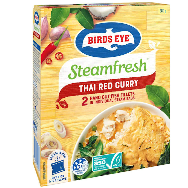 Birds Eye Steam Fresh Fish Thai Red Curry