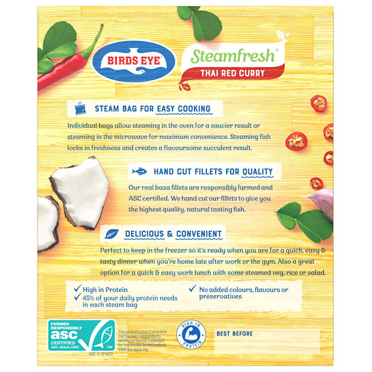 Birds Eye Steam Fresh Fish Thai Red Curry