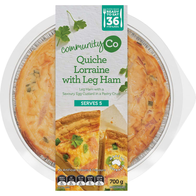 Community Co Quiche Lorraine with Leg Ham