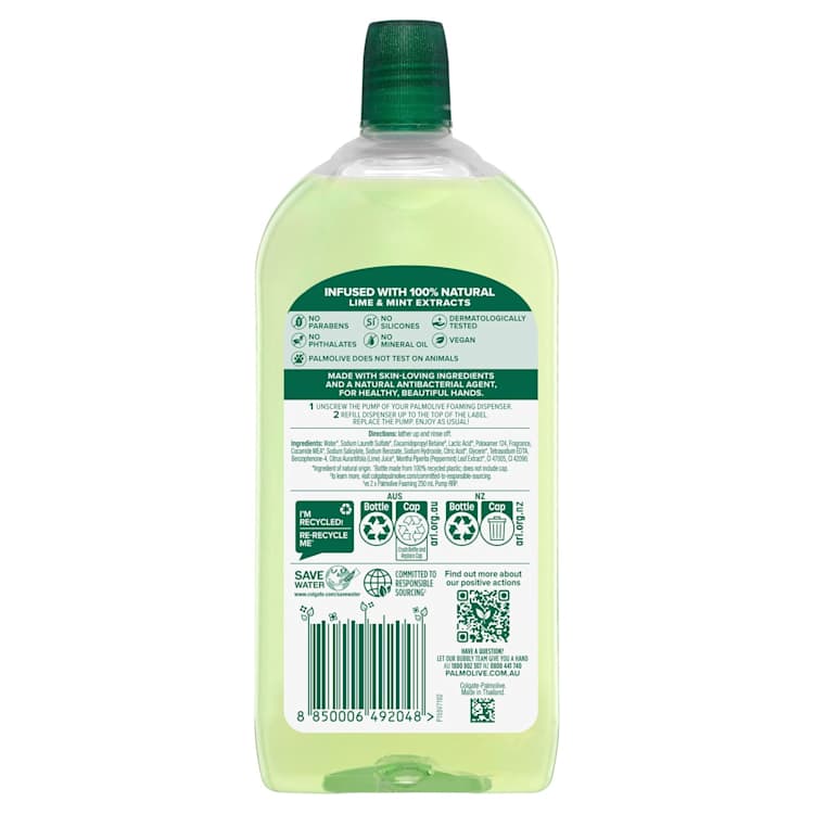 Palmolive Antibacterial Foaming Hand Wash Soap Lime Refill