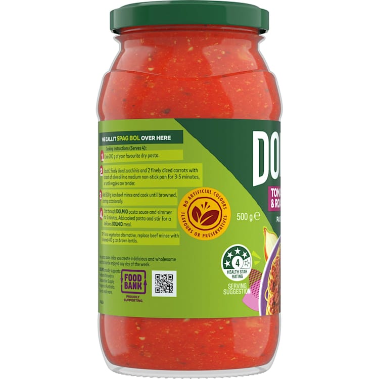 Dolmio Extra Tomato Onion & Roast Garlic Pasta Sauce