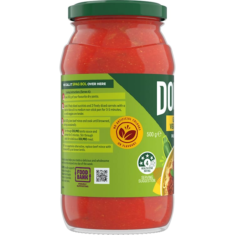 Dolmio Extra Garden Vegetables Tomato Pasta Sauce