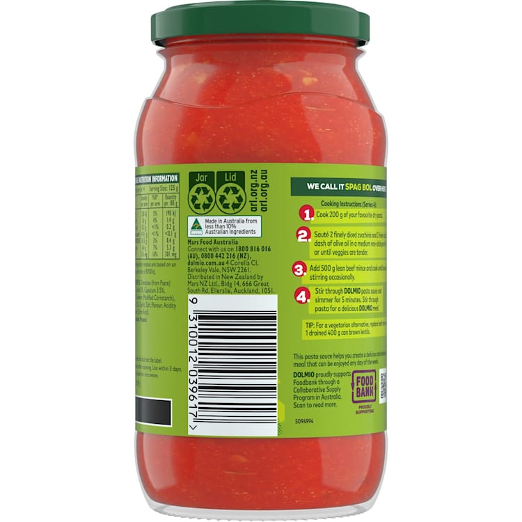 Dolmio Extra Garden Vegetables Tomato Pasta Sauce