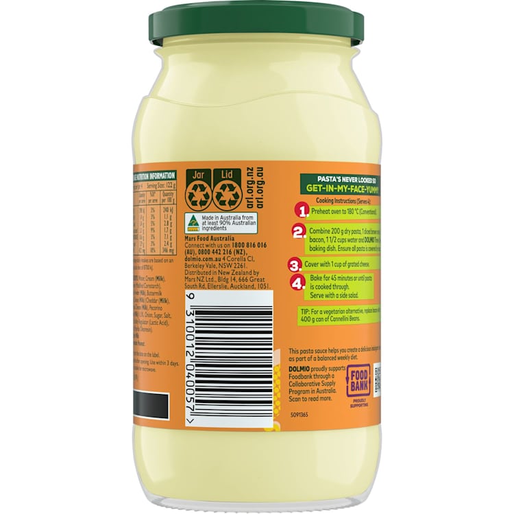 Dolmio Three Cheese Pasta Bake Sauce