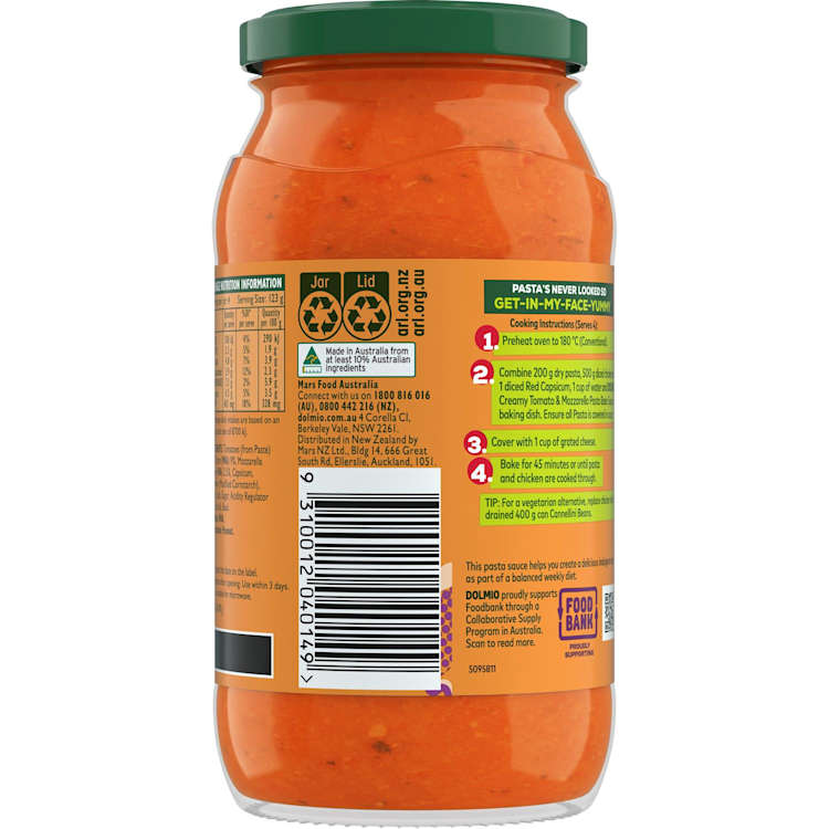 Dolmio Creamy Tomato & Mozzarella Pasta Bake Sauce