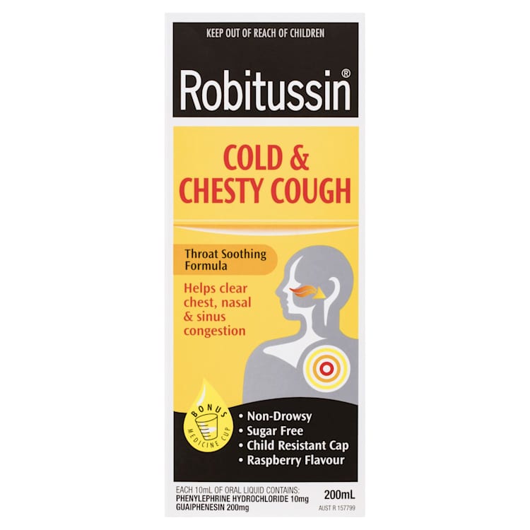 Robitussin Cold & Chesty Cough, Cough Liquid