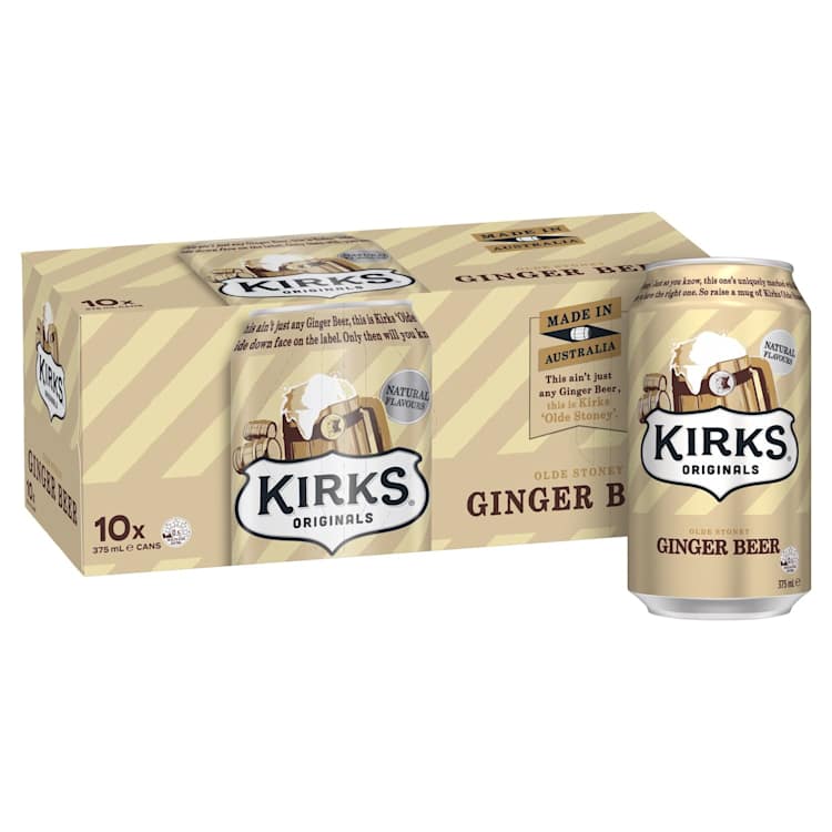 Kirks Originals Olde Stoney Ginger Beer Multipack Cans Soft Drink 