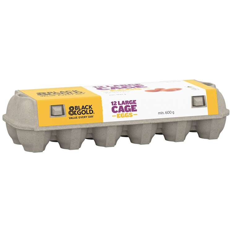 Black & Gold Large Caged Eggs