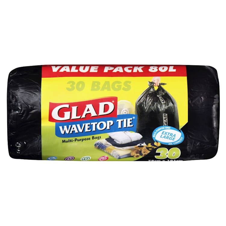 Glad Wavetop Garbage Bag 80 Litres