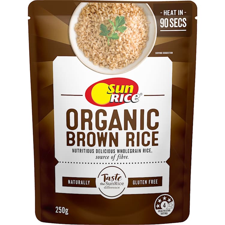 SunRice Organic Brown Rice Pouch