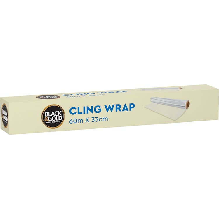Black & Gold Cling Wrap