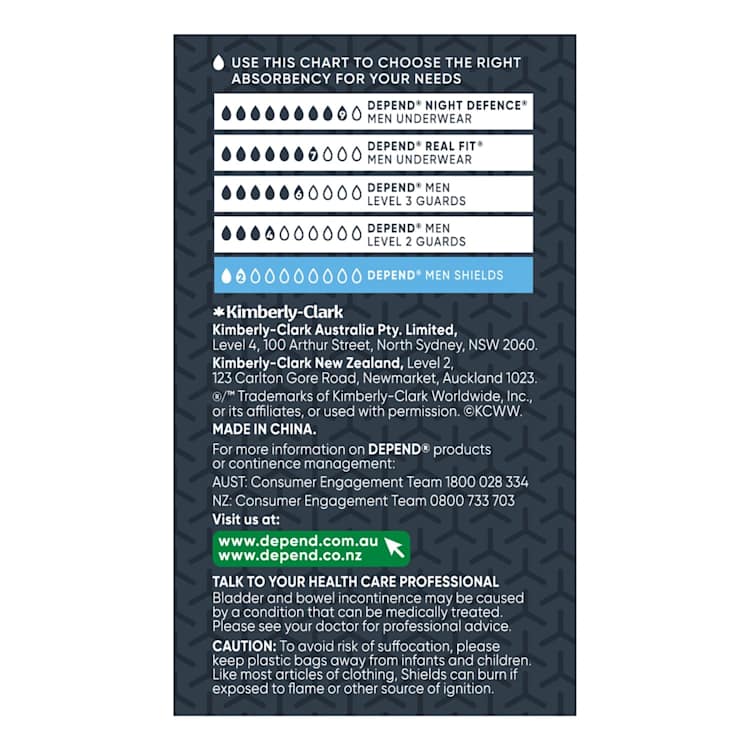 Depend Adult Care Shields For Men
