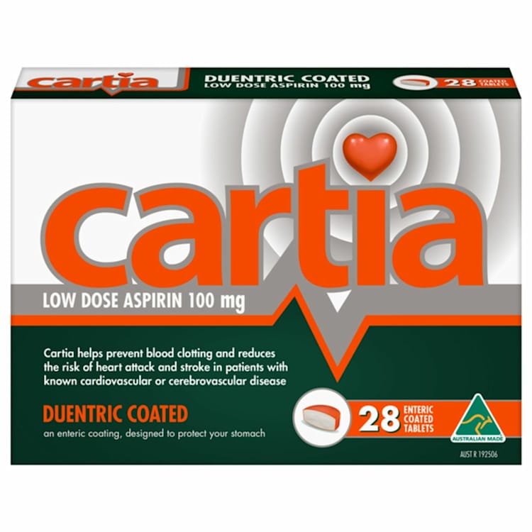 Cartia Tablets Low Dose Aspirin 100mG