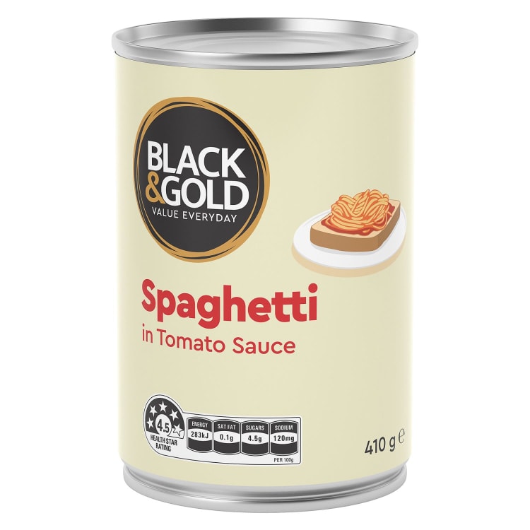 Black & Gold Spaghetti In Tomato Sauce