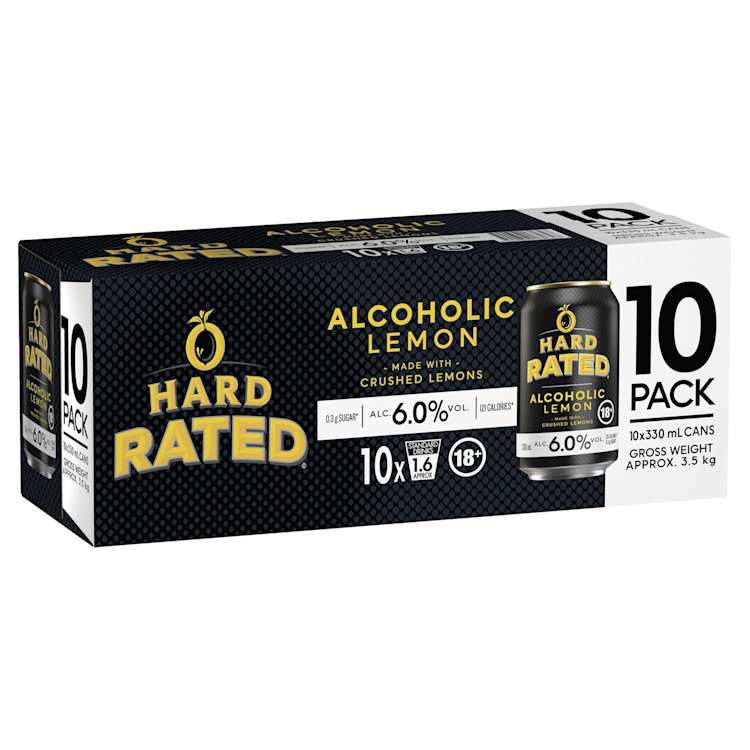Hard Rated Alcoholic Lemon 6% Can 330mL 