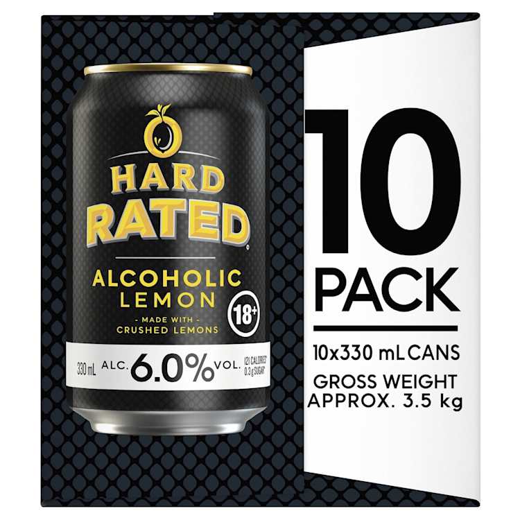 Hard Rated Alcoholic Lemon 6% Can 330mL 