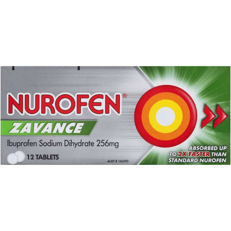 Nurofen Zavance Fast Pain Relief Caplets 256mg Ibuprofen