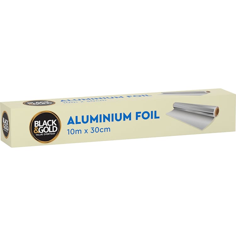 Black & Gold Aluminum Foil 10m