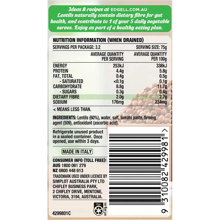 Edgell Brown Lentils