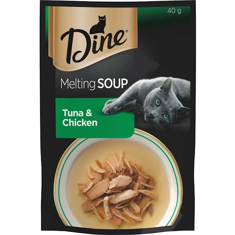 Dine Melting Soup Tuna & Chicken Wet Cat Food Treat