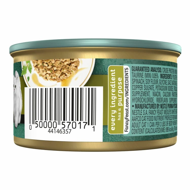 Fancy Feast Adult Medleys White Meat Chicken Florentine With Garden Greens In A Delicate Sauce Wet Cat Food