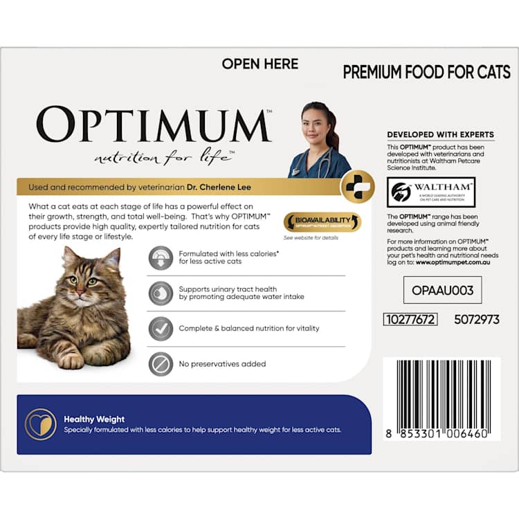 Optimum Healthy Weight Wet Cat Food with Chicken Chunks In Jelly