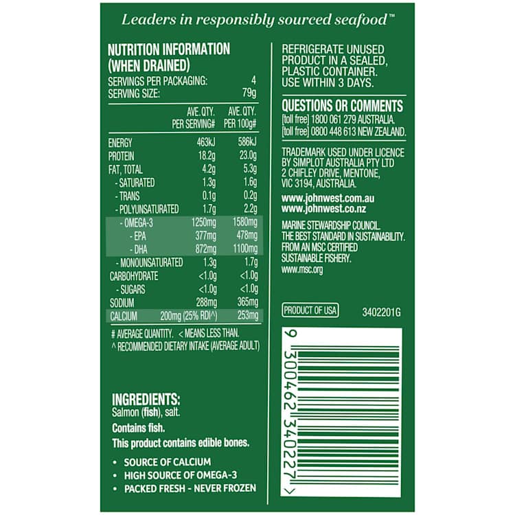 John West Pink Salmon