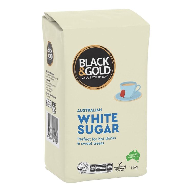 Black & Gold White Sugar