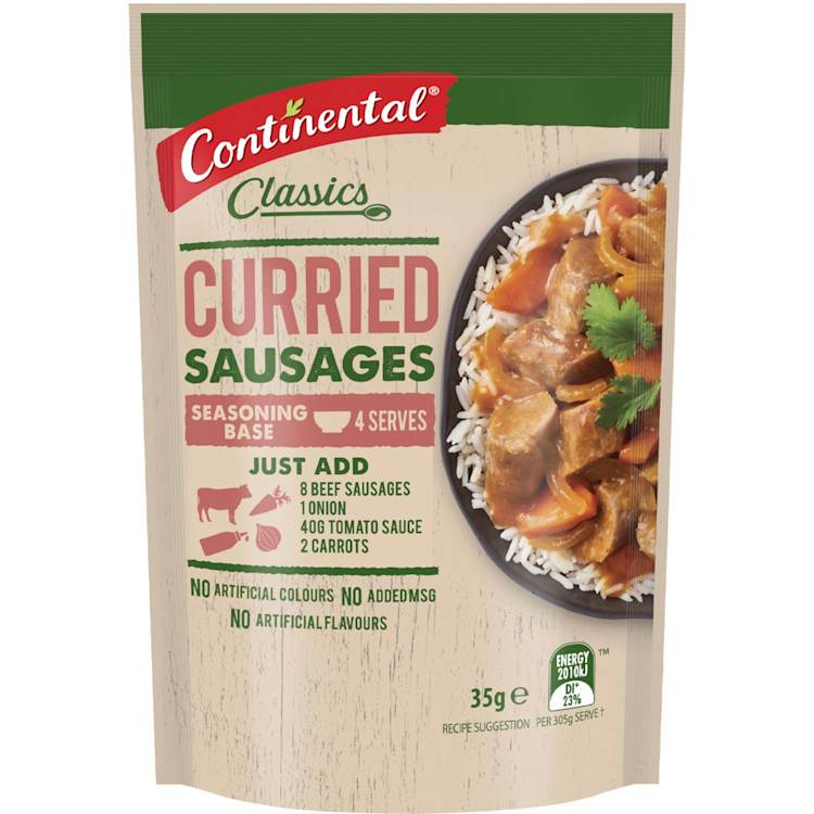 Continental Recipe Base Curried Sausages