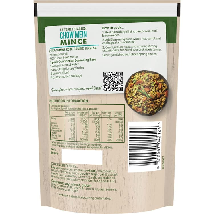 Continental Recipe Base Chow Mein Mince