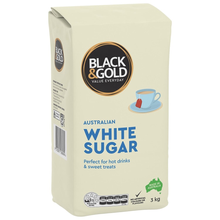 Black & Gold White Sugar