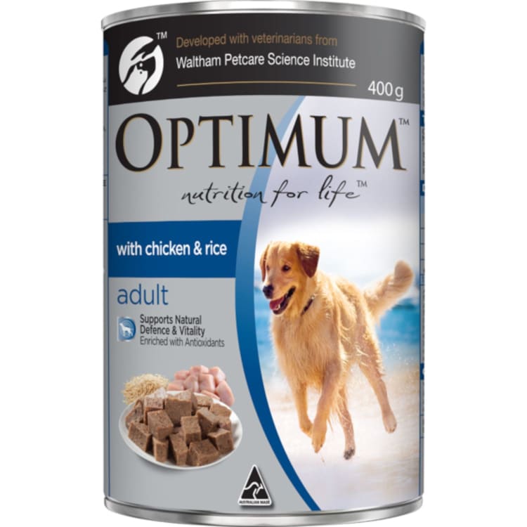 Optimum Adult with Chicken Rice Wet Dog Food Can