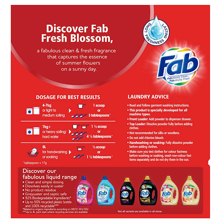 Fab Fresh Blossoms Washing Powder Laundry Detergent