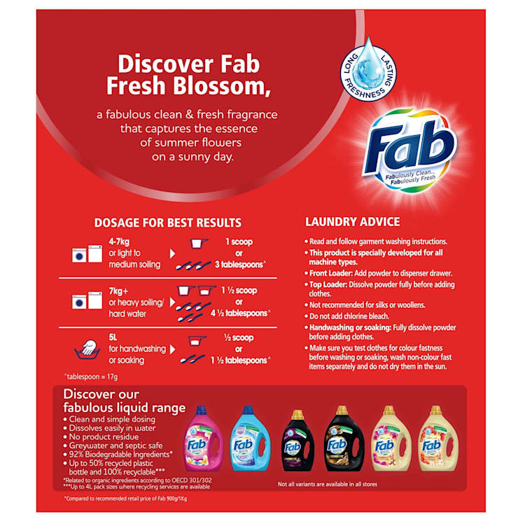Fab Fresh Blossoms Washing Powder Laundry Detergent