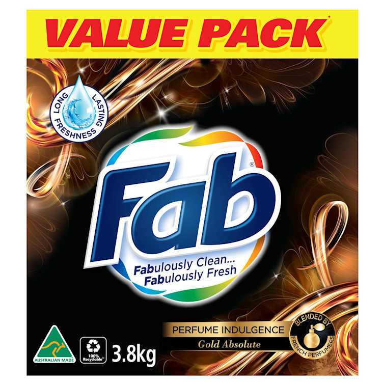 Fab Perfume Indulgence Gold Absolute Washing Powder Laundry Detergent