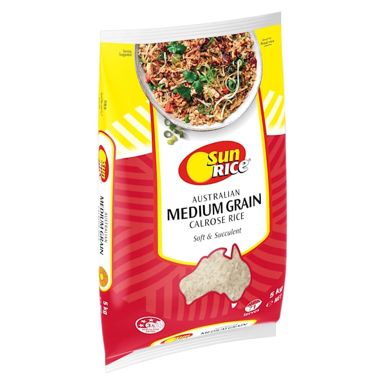 SunRice Australian Medium Grain Calrose Rice 5kg | IGA Shop Online