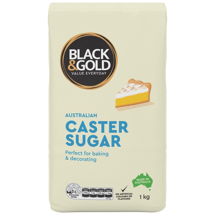 Black & Gold Caster Sugar